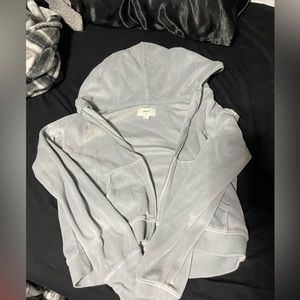 Aerie Cropped Jacket grey/light blue